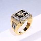 18k Gold Eagle Peripheral Ring