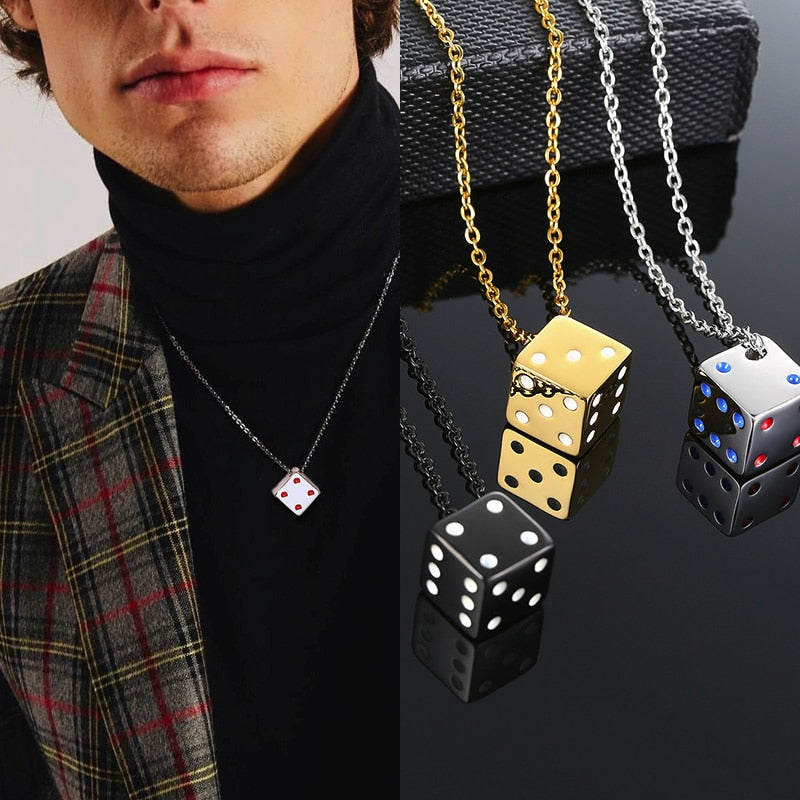 Lucky Dice Pendant Necklace