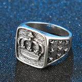 Kinel Antique Crown Silver Ring