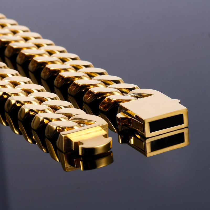 18k Gold Clasp Cuban Chain