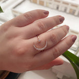 Sun Moon Diamond Ring