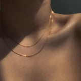 Women Round Snake Chain Necklace