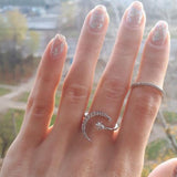 Sun Moon Diamond Ring