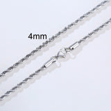 Sterling Silver Rope Necklace
