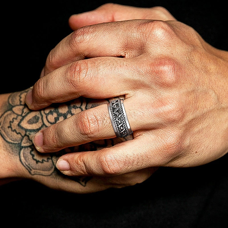 Twisted Rope Sterling Silver Ring