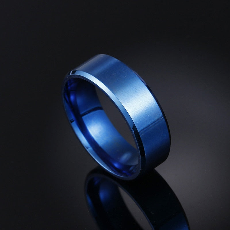 Blue Rhodium hand-crafted Ring