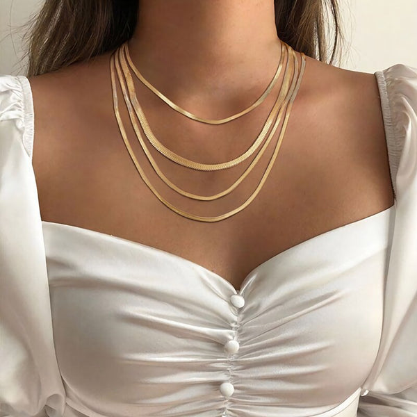 18k Gold Snake Necklace