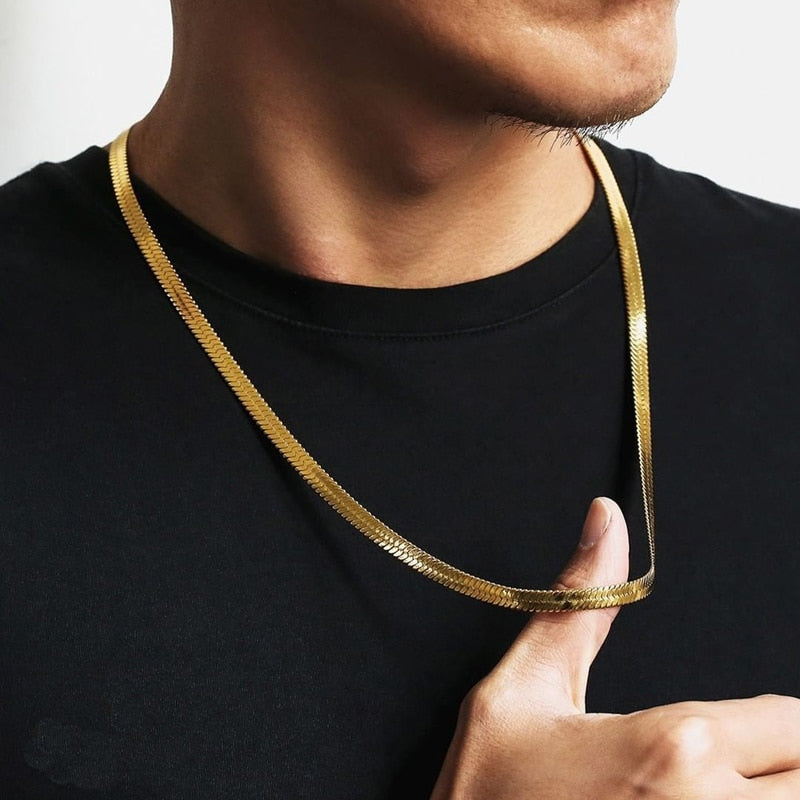 18k Gold Snake Necklace