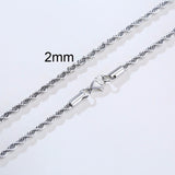 Sterling Silver Rope Necklace