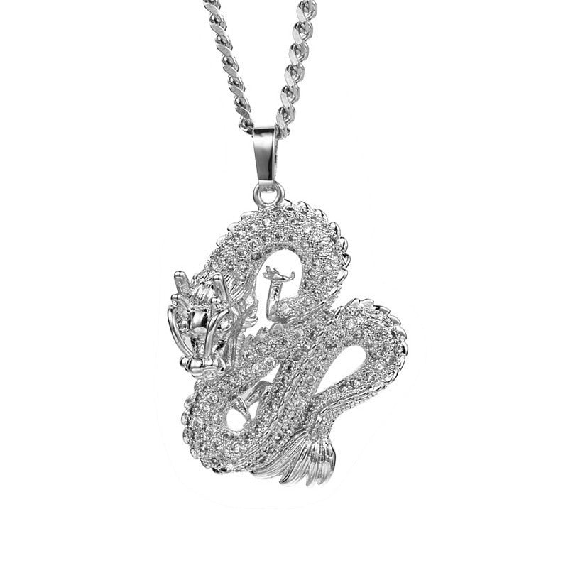 Diamond Dragon Pendant