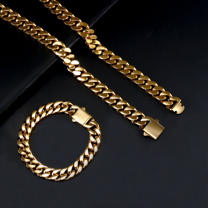 18k Gold Clasp Cuban Chain