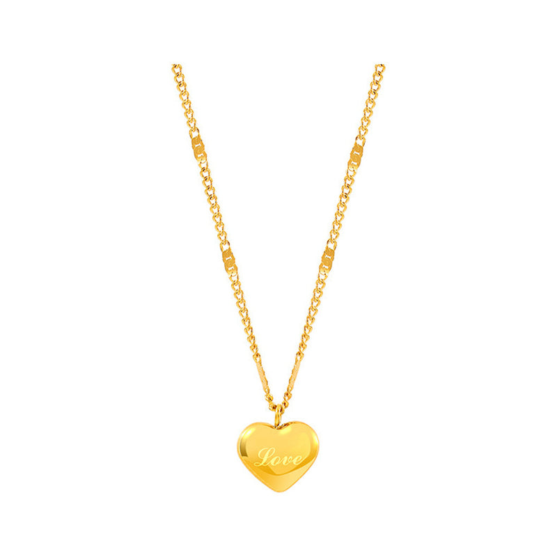 Women's Choker Necklace Heart Pendant