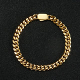 18k Gold Curb Cuban Link Bracelet