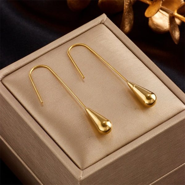 18k Gold Hook Earrings