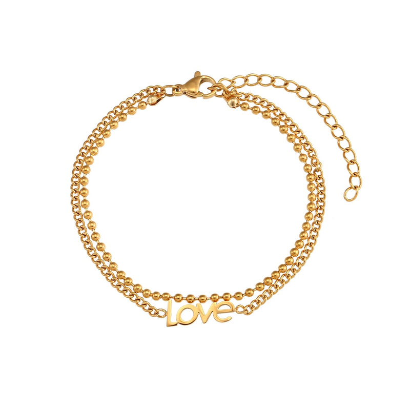 18k Gold Love Letter Bracelet