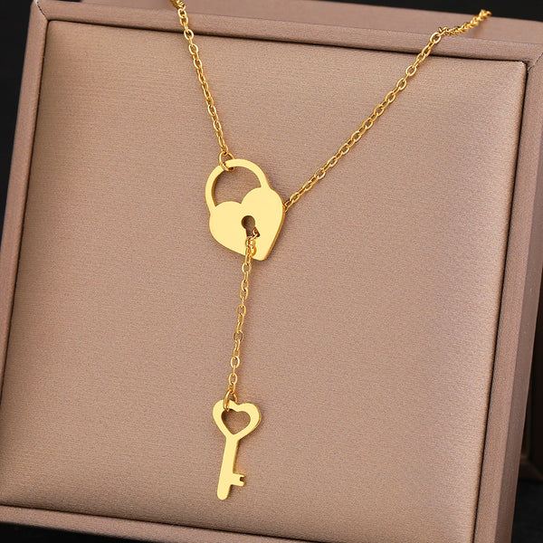 18k Gold Locked Love Necklace