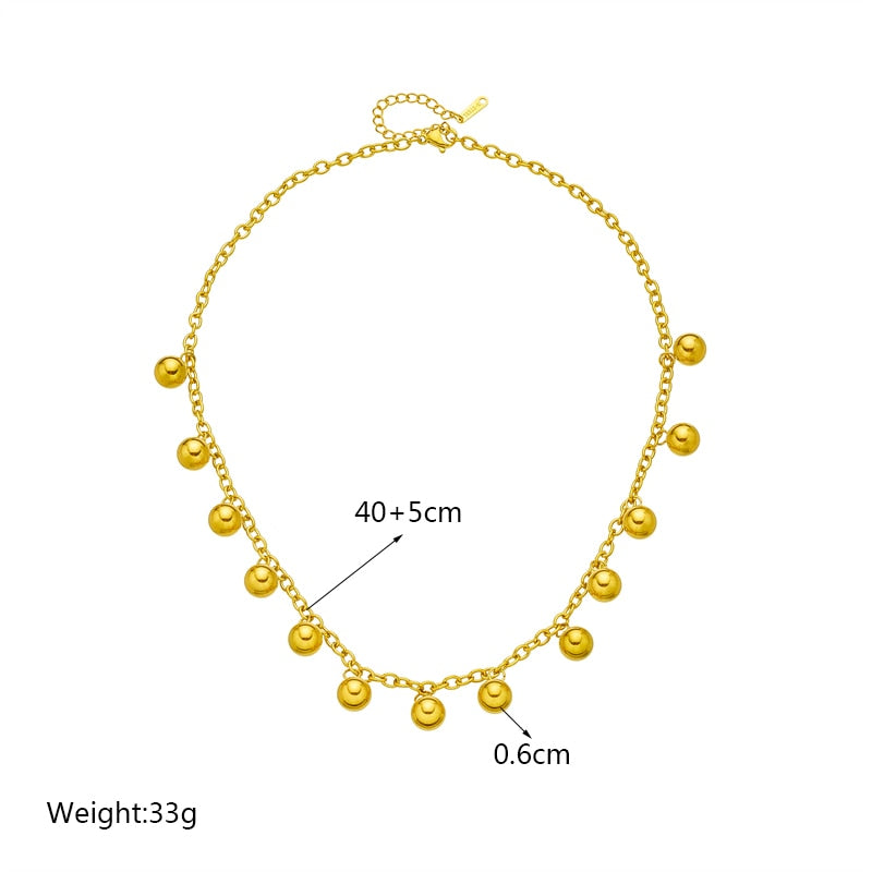 18k Gold Pearl Inter Linked Necklace