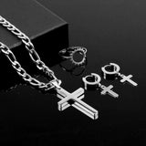 Cross Pendant Set (18k Gold / Sterling Silver)