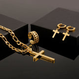 Cross Pendant Set (18k Gold / Sterling Silver)