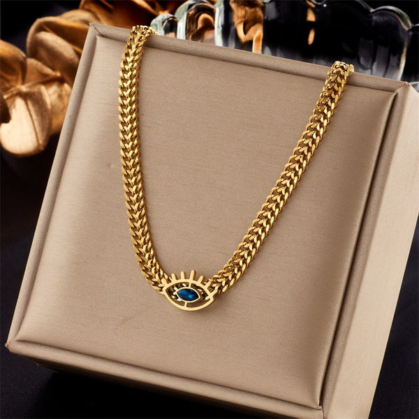 18k Gold Cuban Sapphire Chain