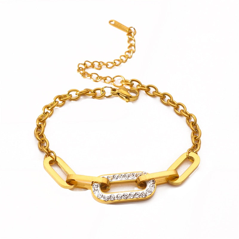 18k Gold Chained Diamond Bracelet