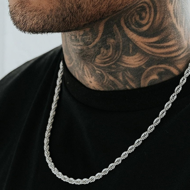 Sterling Silver Rope Necklace