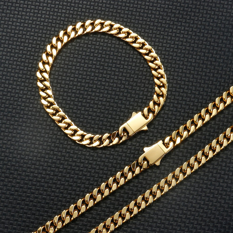 18k Gold Clasp Cuban Chain