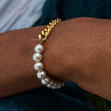 Pearl X Cuban Link Bracelet