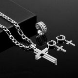 Cross Pendant Set (18k Gold / Sterling Silver)