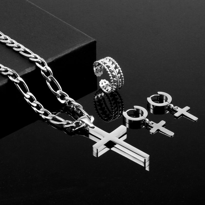 Cross Pendant Set (18k Gold / Sterling Silver)