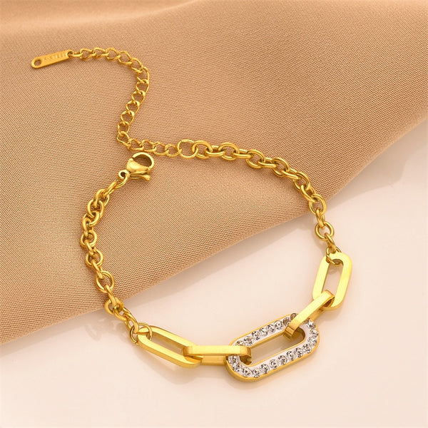 18k Gold Chained Diamond Bracelet