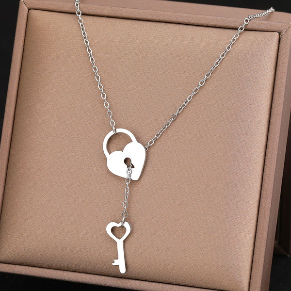 Sterling Silver Locked Love Necklace