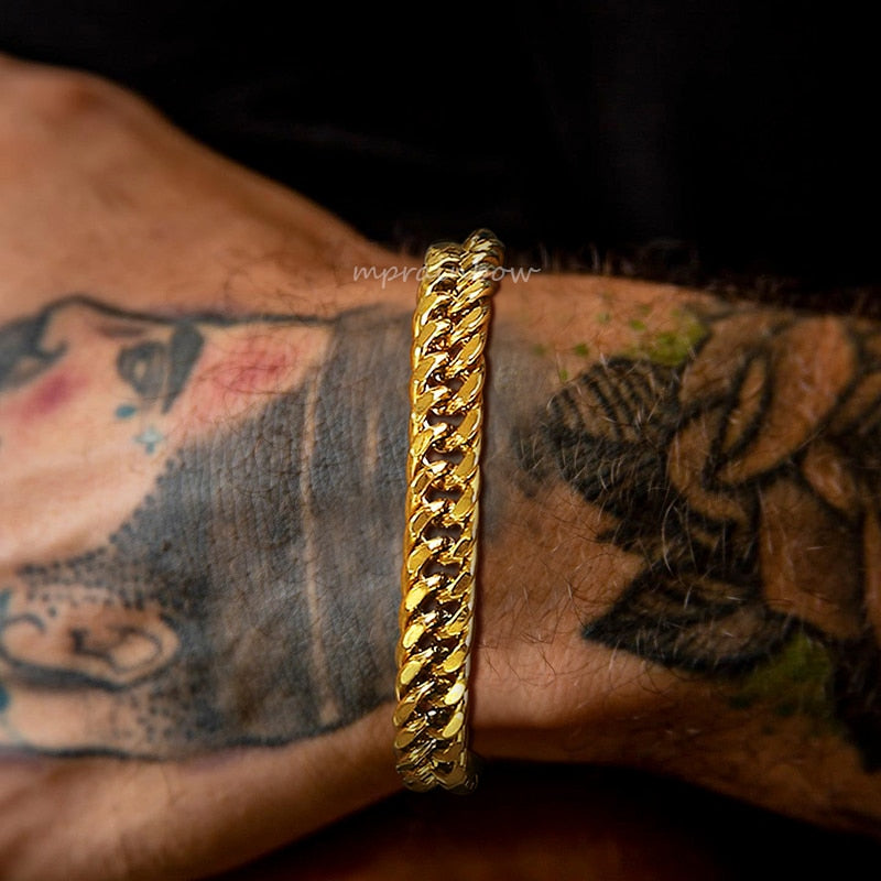8mm Double Curb Chain Bracelet