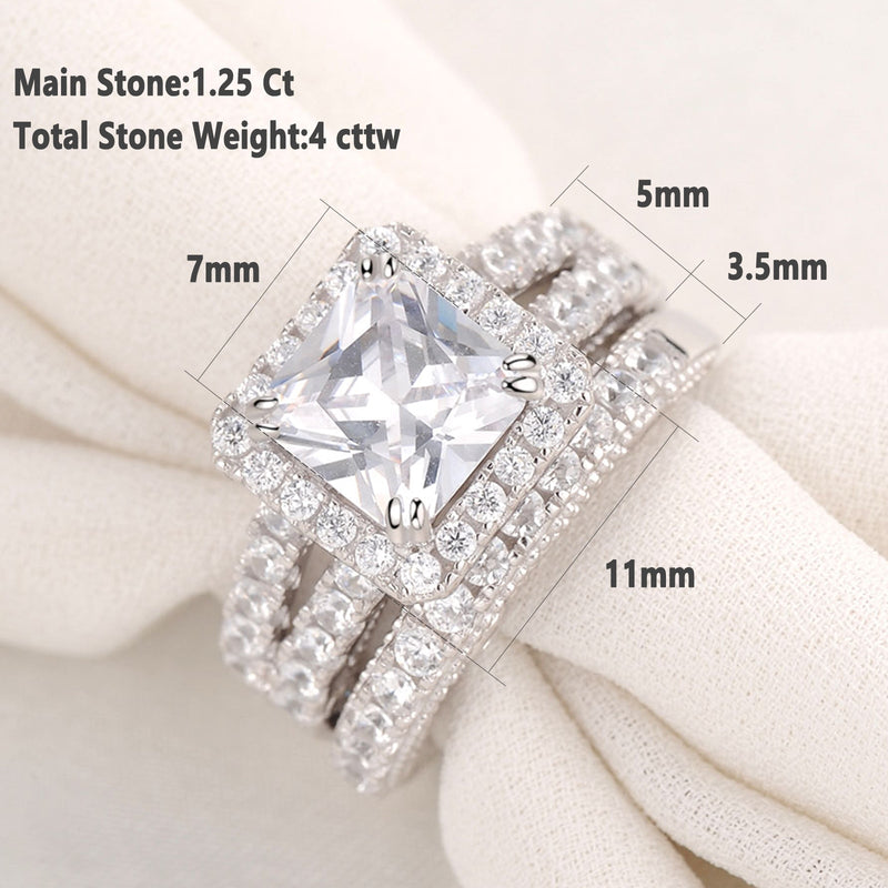 1.25 Crt Diamond Love Ring Set (2 Ring Piece Set)