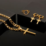 Cross Pendant Set (18k Gold / Sterling Silver)