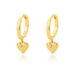 18k Gold Love Heart Earrings