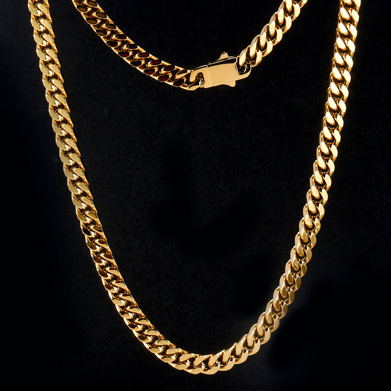 18k Gold Clasp Cuban Chain