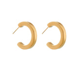 18k gold Semi Ring Earrings