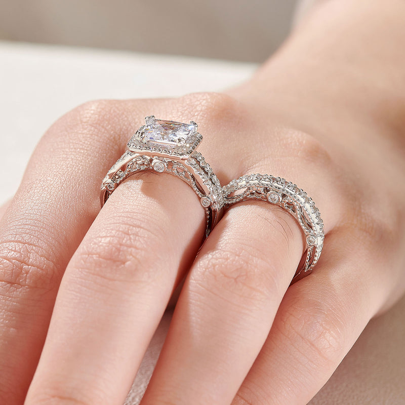 1.25 Crt Diamond Love Ring Set (2 Ring Piece Set)