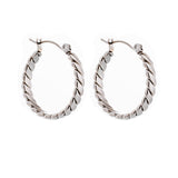 Sterling Silver Micro Paved Link Earrings