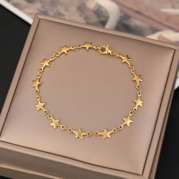 Star Linked bracelet (18k Gold / Sterling Silver)