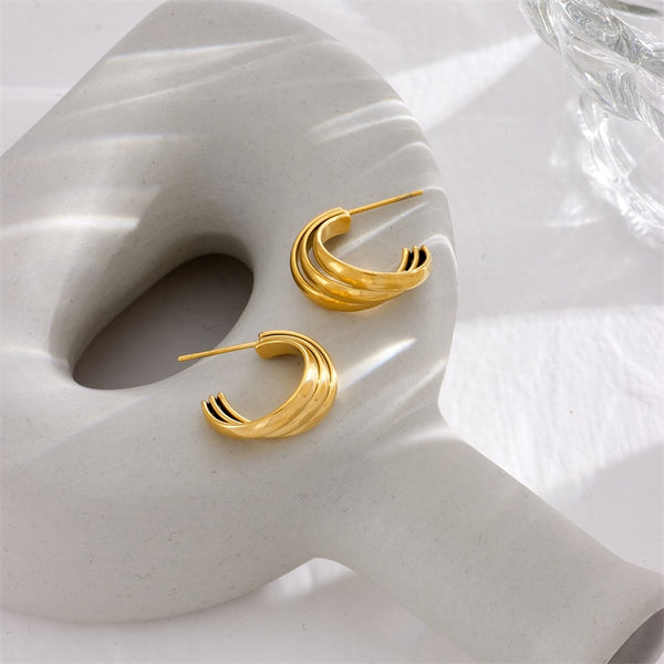 18k Gold French Classic Earrings