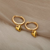 18k Gold Love Heart Earrings