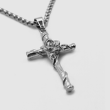 Rose Cross Pendant Necklace