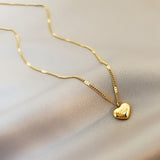 Women's Choker Necklace Heart Pendant