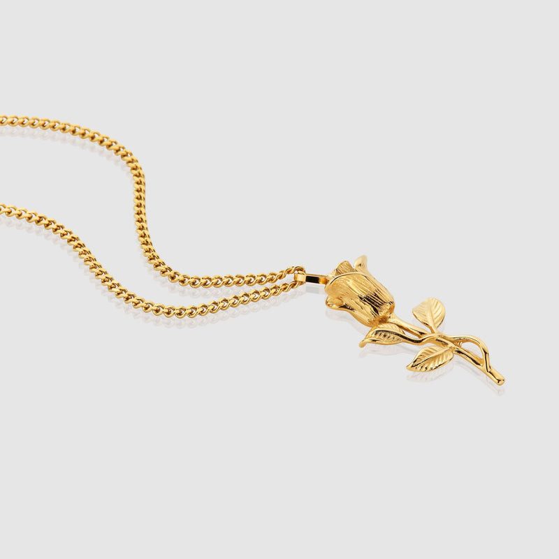 18k Gold Flower Pendant Necklace
