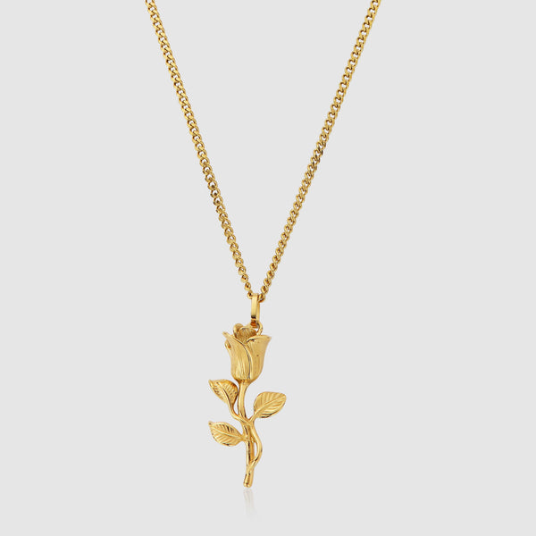 18k Gold Flower Pendant Necklace