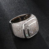 Micro Paved 18k Gold / Sterling Silver Diamond Ring