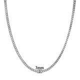 French Paved 18K Gold / Sterling Silver Cuban Link Chain