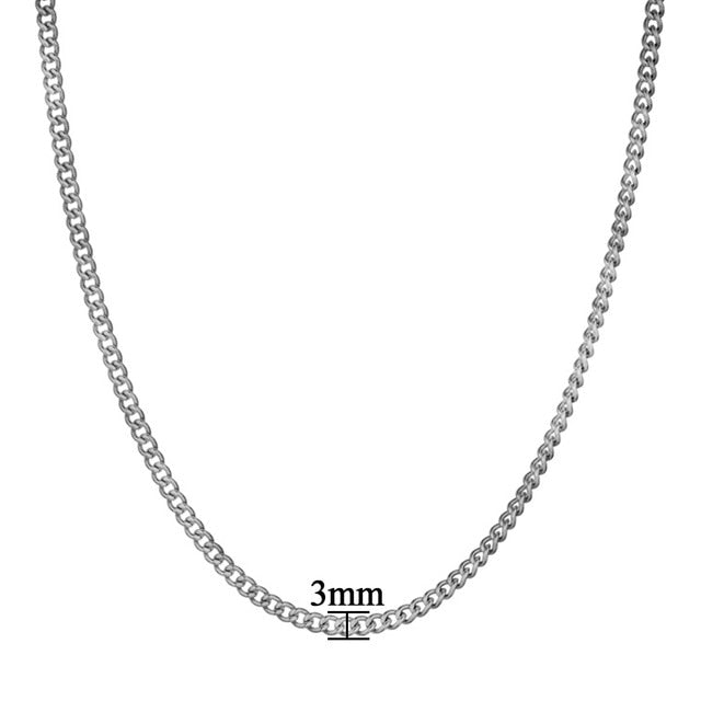 French Paved 18K Gold / Sterling Silver Cuban Link Chain